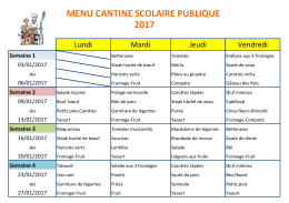 MENU CANTINE SCOLAIRE PUBLIQUE 2017