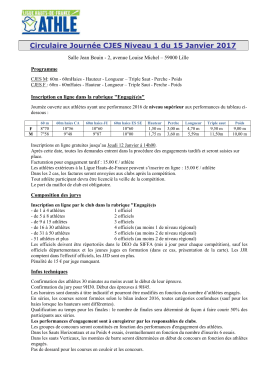 Circulaire Journée CJES Niveau 1 du 15 Janvier 2017