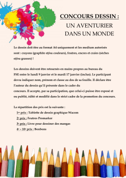 concours dessin : un aventurier dans un monde