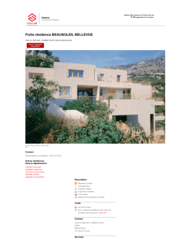 Fiche r&eacute;sidence BEAUSOLEIL BELLEVUE