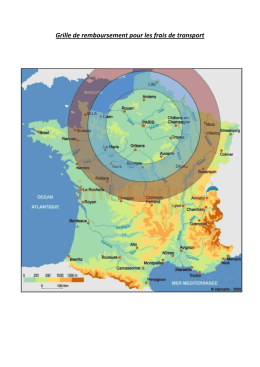 Grille de remboursement pour les frais de transport