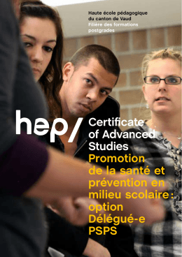option D&eacute;l&eacute;gu&eacute;-e PSPS - Portail candidat HEP VAUD