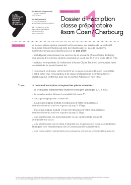 T&eacute;l&eacute;charger le dossier d`inscription