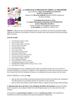 Le FORUM des FORMATIONS APRÈS LA TROISIÈME