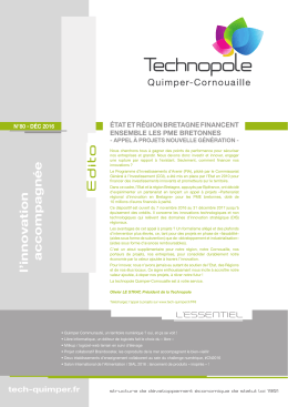 LETTRE D`INFORMATION TECHNOPOLE