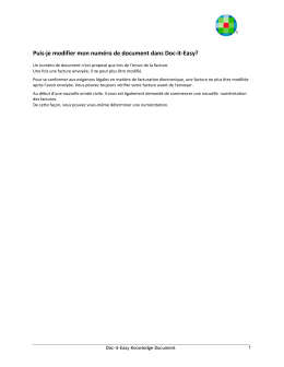 Puis-je modifier mon num&eacute;ro de document dans