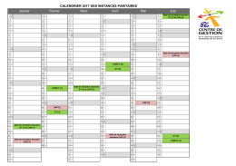 Calendrier 2017 des CAP, CT et CHSCT