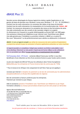 Tarifs et conditions de livraison