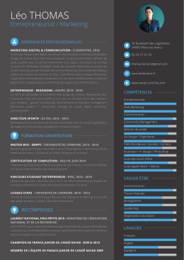 Voir mon CV - L&eacute;o THOMAS