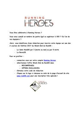 Vous êtes adhérents à Running Heroes