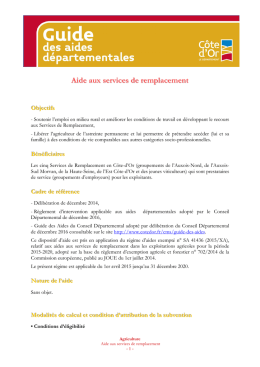 Télécharger la fiche en PDF - Conseil Général de la Côte-d`Or