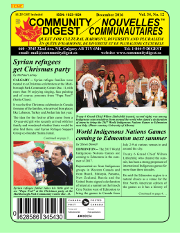 NOUVELLES COMMUNAUTAIRES COMMUNITY DIGEST