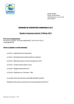 t&eacute;l&eacute;charger le dossier de demande de subventions