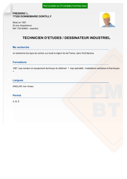 technicien d`etudes / dessinateur industriel