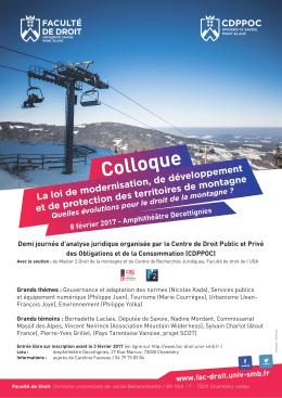 Colloque - Faculté de droit de Chambéry
