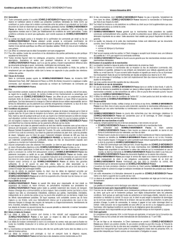 Conditions générales de ventes