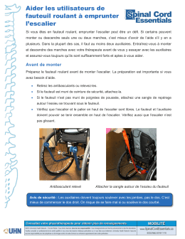 Aider les utilisateurs de fauteuil roulant &agrave; emprunter l`escalier