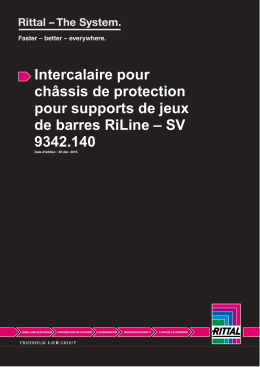 Intercalaire pour châssis de protection pour supports de jeux de