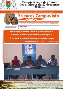 T&eacute;l&eacute;chargez le quotidien Sciences-Campus Info n&deg;250 du lundi 26