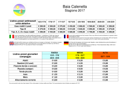 Prezzi - Baia Calenella