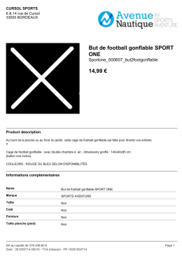 But de football gonflable SPORT ONE 14,99