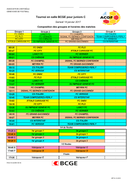 Programme juniors C