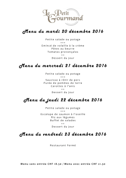 menu petit gourmand