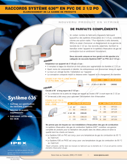 raccords système 636md en pvc de 2 1/2 po