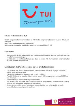 conditions de ventes tui - MN