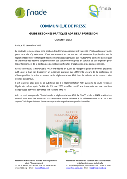 communiqu&eacute; de presse