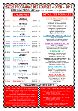 Calendrier couleur OPEN+Chpt - 2016