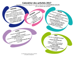 Calendrier SHV 2017 - Municipalité de Larouche