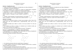 PS Exercice 1 : Questons de cours 1. Lequel, du colorant ou du