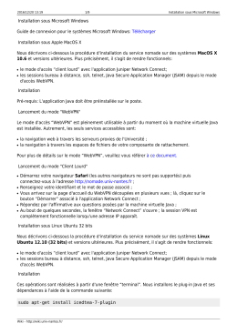 Installation sous Microsoft Windows