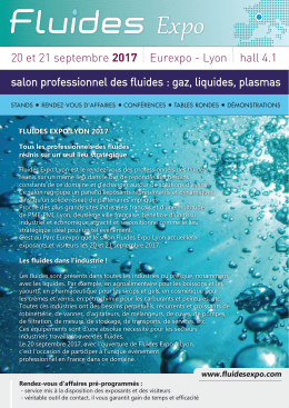 20 et 21 septembre 2017 | Eurexpo - Lyon | hall