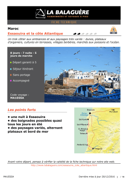 Maroc Essaouira et la c&ocirc;te Atlantique Les points forts