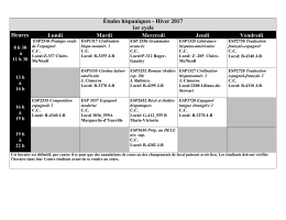 Hiver 2017 - 1 er cycle