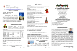 NO&Euml;L, C`EST TOI - Le Semainier paroissial