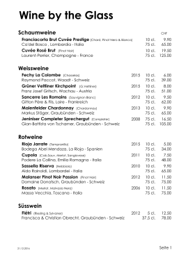 Wine by the Glass