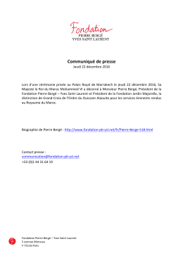 D&eacute;coration_Roi_du_Maroc - Fondation Pierre Berg&eacute;