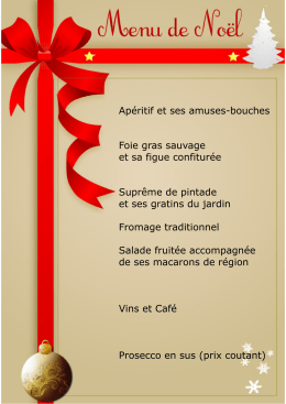 Menu adulte