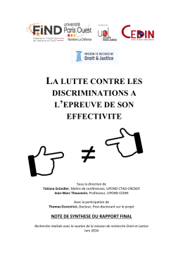 Télécharger la note de synthèse - Mission de recherche Droit et