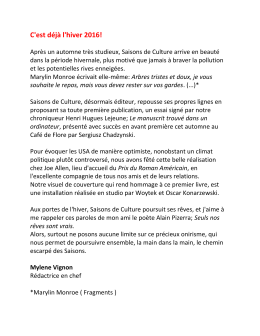 C`est d&eacute;j&agrave; l`hiver 2016!