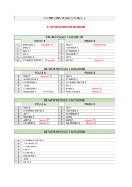 previsions poules phase 2