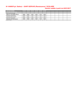 Horaires