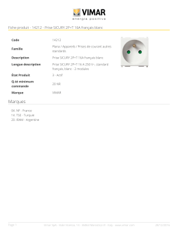 Vimar Product Sheet