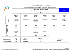 Electronique - Faculté des Sciences de Tunis