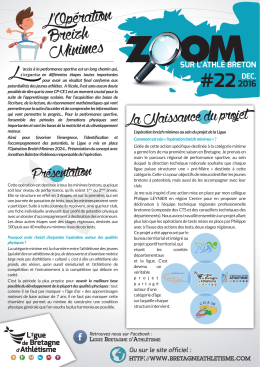 L`op&eacute;ration breizh minimes - Ligue de Bretagne d`Athl&eacute;tisme