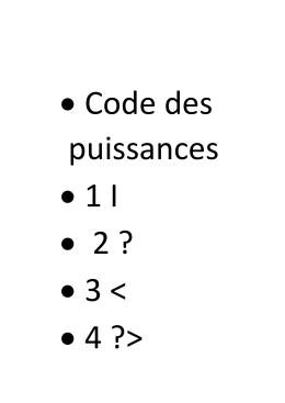 code des puissances 2016