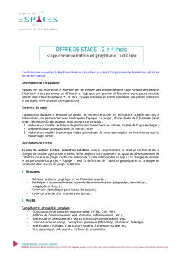 Voir l`offre - Association Espaces
